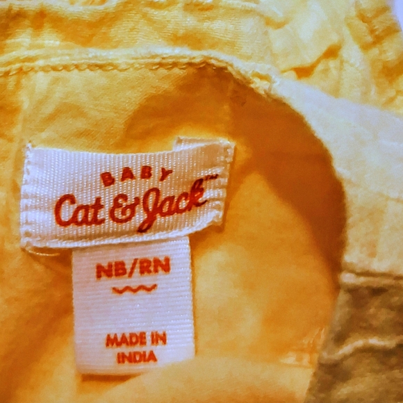Cat & Jack Yellow Textured One Piece - Picture 2 of 2